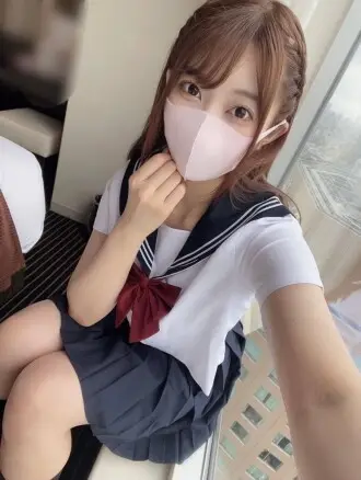 FC2-PPV-4777483 【G罩杯美女】麻衣酱的朋友美酱！第一次穿水手服，第一次吞精！