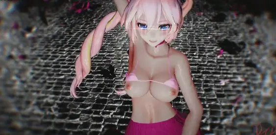 MMD诱惑：巨乳歌姬Luka极致骚动，雪白蜜臀狂扭挑逗，让你一眼硬爆！