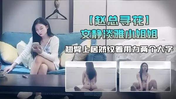 赵总寻花外表看.着文静淡雅小姐姐翘臀上居然纹着用力两个大字果然极品尤物