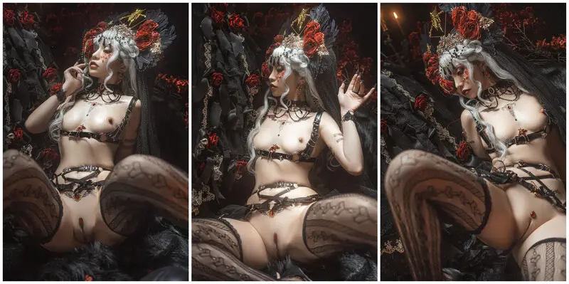 高端ACG业界女神爆机少女 喵小吉 暗黑系Cos《鸦》敏感乳头变硬耸立 饱满少女阴户诱人至极