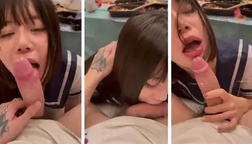 【极品反差婊】超可爱的妹子饭后帮男友清洁鸡巴，吃鸡技术一流，看她吞食大屌的模样，太骚了！