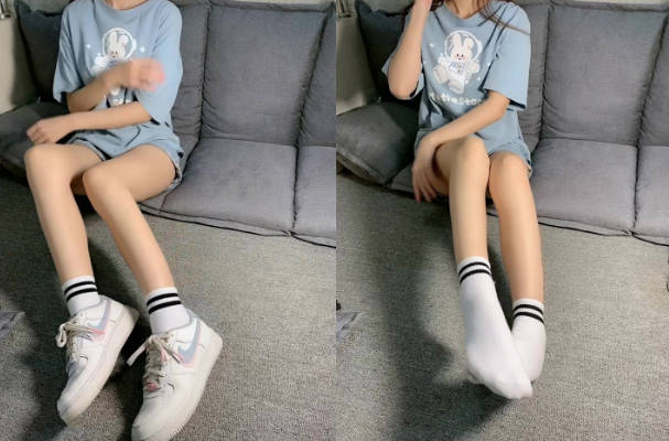 学生妹穿一周的脏白棉袜刚跑完步辱骂羞辱假鸡巴足交sm，穿上小白鞋踩烂贱狗的鸡巴~