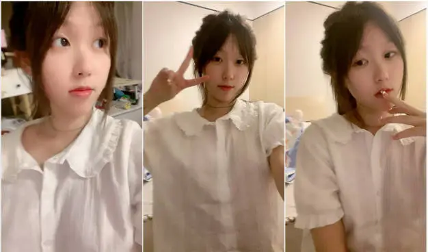 微胖型OO後反差學生妹,長相清純文靜,很乖巧很聽話的模樣,沒想到這麽臊