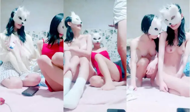 极品美少女姐妹花！难得有男人操逼！白嫩美乳小穴，抓起吊一顿撸，迫不及待扶吊插入，掰开双腿大力草