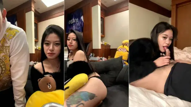 台北骚妹子五官挺正的 可惜正在矫正牙齿 戴牙套嘴型有点不自然
