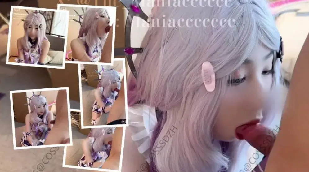 极品COS嫩妹收藏家『Maniacccccc』遐蝶cos，微露脸 把小嘴当成逼逼来操，超高颜值，清纯淫靡并存