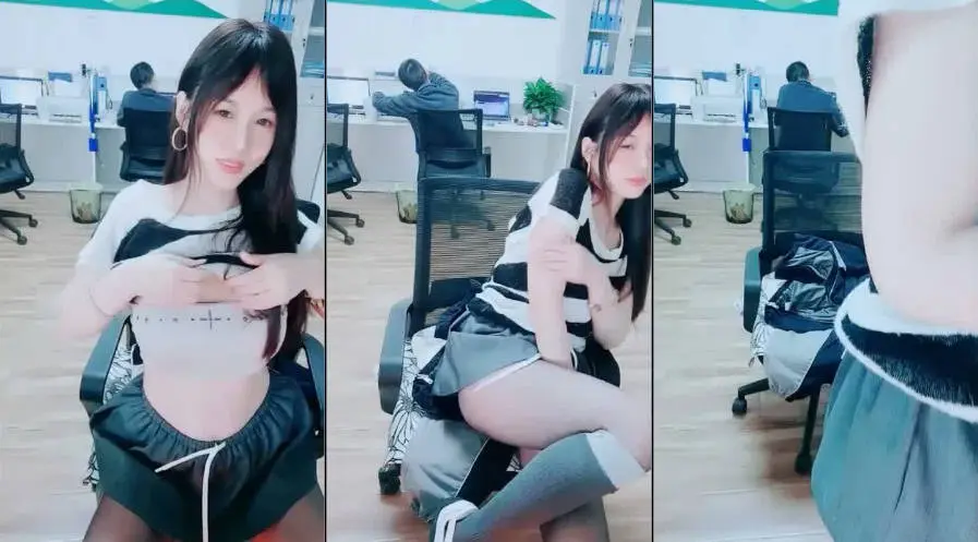 美女办公室！ #晚安樊樊 后面两个同事在上班她肛塞  (2)