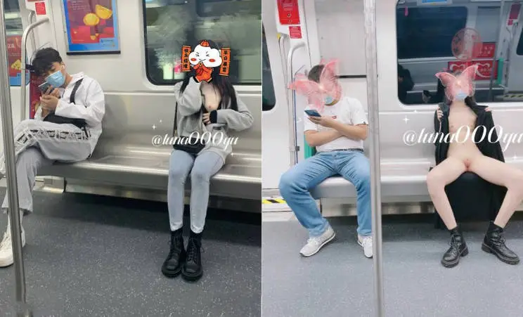 顶级反差女神〖娜娜〗最新露出挑战，人来人往商场地铁人前偷偷露出，紧张刺激！超级反差