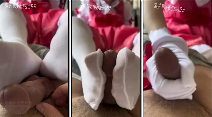 洛丽塔COS少女『季节』加藤惠 摩卡小樱 白丝白手套口交足交榨精！主动女上骑乘榨精(3V)