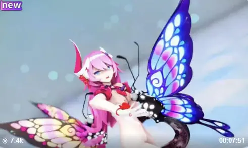 3DMMD金发昆虫娘全裸狂舞！肉体诱惑永不停歇