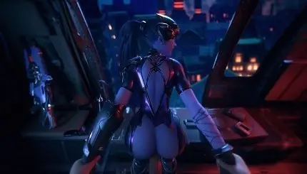 3D守望先锋：淫荡寡妇黑百合的性爱调教