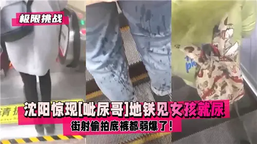 沈阳惊现呲尿哥地铁见女孩就尿街射偷拍底裤都弱爆了