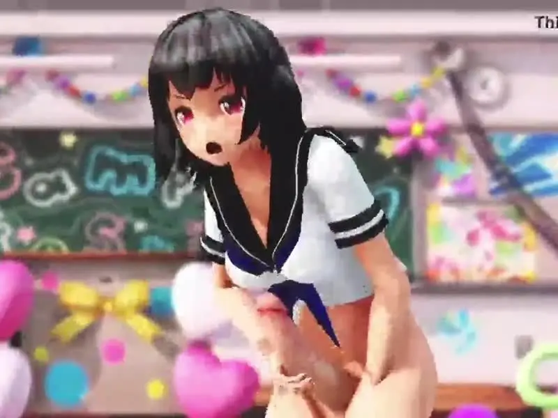 MMD 极品扶他伪娘 双根巨屌爆操骚穴 前后夹击淫荡呻吟