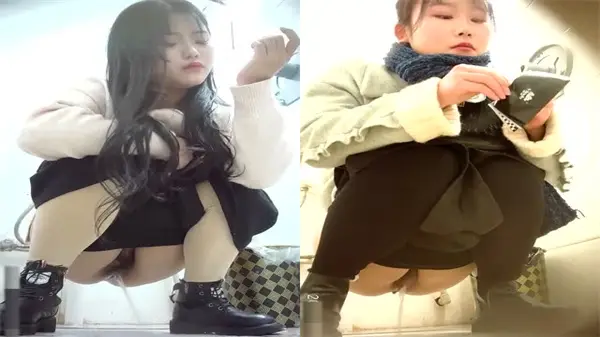 饭店女厕惊现偷拍魔手！极品情侣高清盗摄实录，美女如厕全程流出