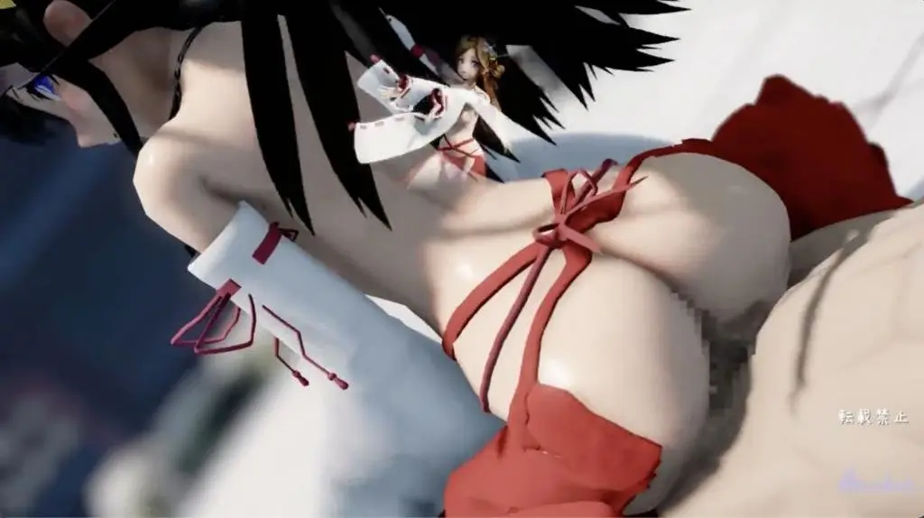 3DMMD和服美少女淫荡热舞 扭动水蛇腰湿身诱惑