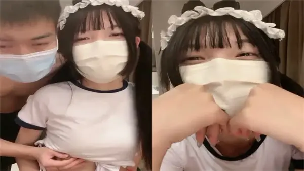体操服双马尾萌妹蜜桃臀紧致包裹 两学长轮番上阵冲刺高潮连连