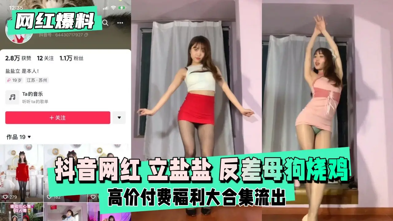 抖音纯欲网红 立盐盐 反差母狗定制 极品烧鸡私拍 骚穴爆操内射颜射