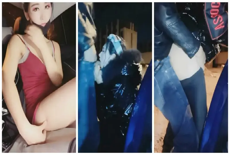 模特身材时尚性感美女主播晚上和粉丝在户外工地啪啪外面实在太冷了
