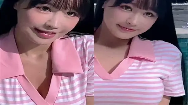 秀人顶流巨乳女神朱可儿11月新作：西双版纳条纹泳衣凸点激凸诱惑勒出性感曲线