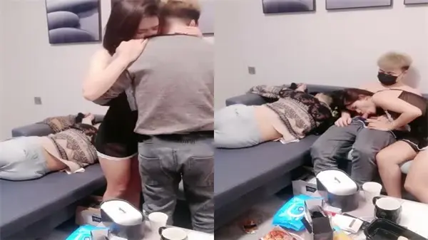 醉酒丈夫旁，风骚嫂子勾引小叔子激情啪啪