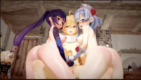 MMD莫娜巨乳摇荡！诺艾尔骚穴被狂干性爱舞蹈