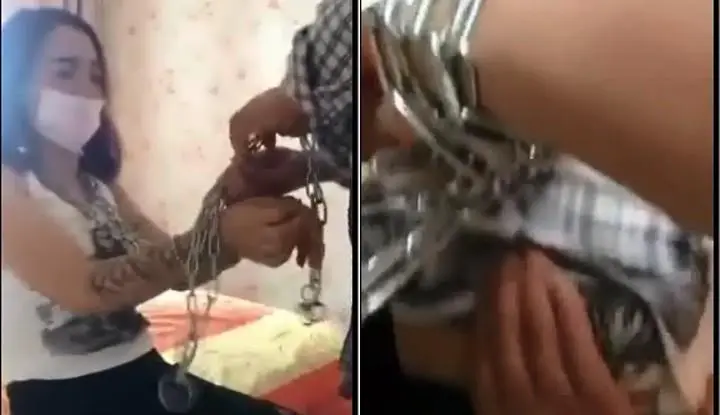 主播福利情景剧儿媳与爸爸铁链捆绑