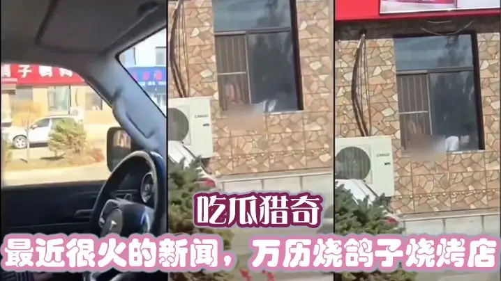 吃瓜猎奇 最近很火的新闻，万历烧鸽子烧烤店