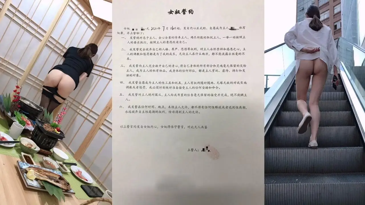 主人同意才能高潮！不穿内裤塞着跳蛋户外露出
