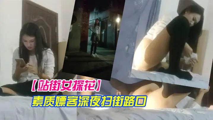 站街女探花素质嫖客深夜扫街路口等客的短裙年轻站街美女真牛X开着手机电筒草逼