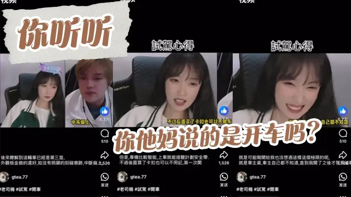 _吃瓜_你听听_你他妈说的是开车吗_