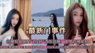 网曝门知名明星刘x好酒店陪睡广电高官被偷拍.