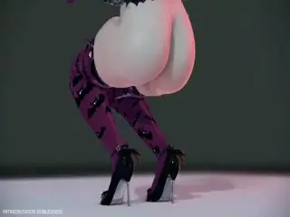 Haku魅魔晚安吻无尽MMD3D裸色深红色袜子和手套Smixix颜色编辑